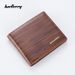 Men's short wallet with multiple card slots PU leather version horizontal trendy wallet business casual bright leather wallet manufacturer wholesale_voghion.com