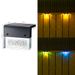 Solarbetriebene Stufenleuchten für den Außenbereich, wasserdichte LED-Terrassenleuchten für Treppen, Zäune, Wege, Gärten, Terrassen, Warmweiß und Farbwechsel,_voghion.com