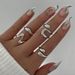 Hot Selling Hand Jewelry Personality Smooth Irregular Geometric Joint Hip Hop Style Women's Ring Finger Set_voghion.com