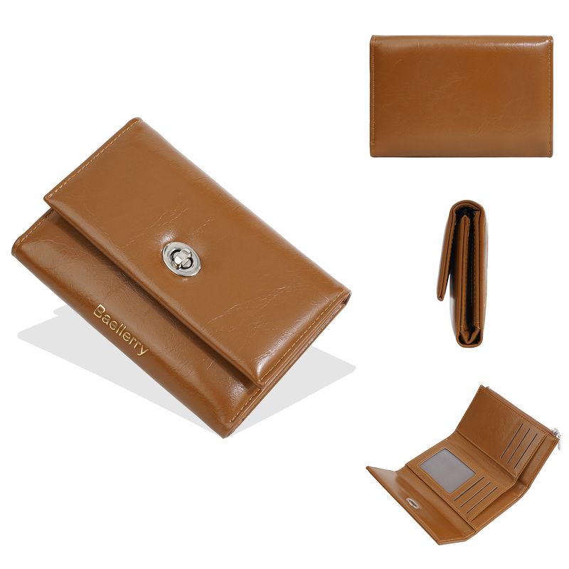 Women's Short Wallet Female High End Ins Style Student Three Fold Wallet Fashionable Zipper Small Wallet Female_voghion.com