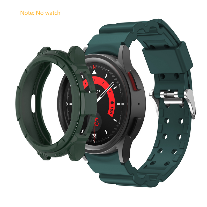 Watchbands Applicable To Watch6classic Silicone Strap +tpu Case Bezel Armor Set_voghion.com