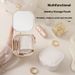 Elegante, tragbare Make-up-Organizer-Box – mehrschichtige Aufbewahrung für Kosmetika, Schmuck und Wattepads (mit Spiegel, anpassbare Trennwände, weiß)_voghion.com