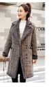 Plaid Wool Coat With Faux Shearling Collar – Oversized Winter Trench Coat For Petite Women, Warm & Stylish Long Coat With Pockets_voghion.com