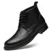 Martin Boots Men's Short Boots High Top Leather Shoes Men's Medium Top Chelsea Boots Men's Boots_voghion.com
