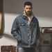 Men's clothing Heavy Denim Jacket Loose Trendy Classic Retro Lapel Work Jacket_voghion.com