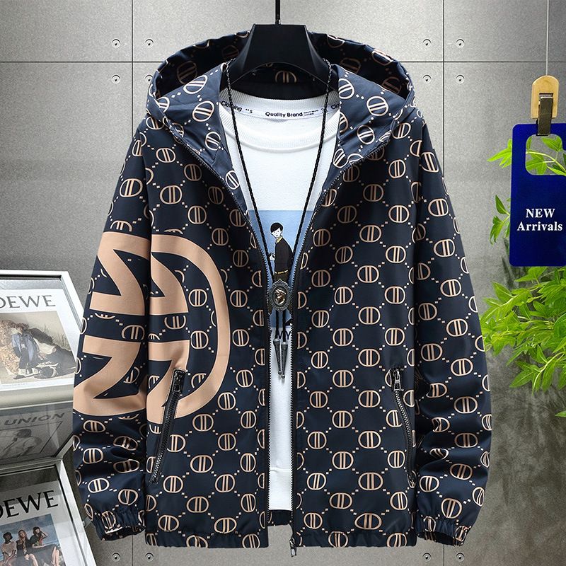 Men's spring jacket, 2023 new casual trend, handsome and trendy brand, long sleeved autumn jacket_voghion.com