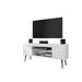 Manhattan Comfort Bradley 62.99 TV Stand White With 2 Media Shelves And 2 Storage Shelves In White With Solid Wood Legs_voghion.com