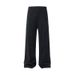 Unisex Fleece-Lined Jogger Pants For Winter - Soft Cotton Blend, Relaxed Fit, Straight Leg, Black/Dark Grey/Heather Grey_voghion.com