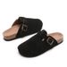 Baotou slippers female couple cork drag large size Roman shoes casual half drag lazy shoes tide_voghion.com
