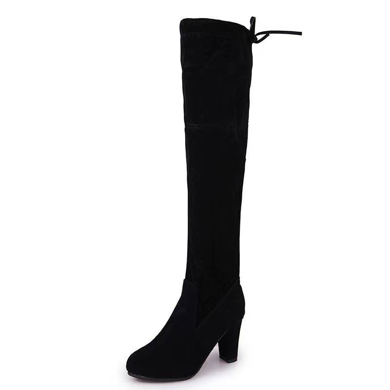 Over-the-knee boots High-heeled women's boots Plus-size boots_voghion.com