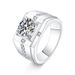Klassischer Carbon High Simulation Herren Diamant Moissanite Plattiert Edler Ehering_voghion.com