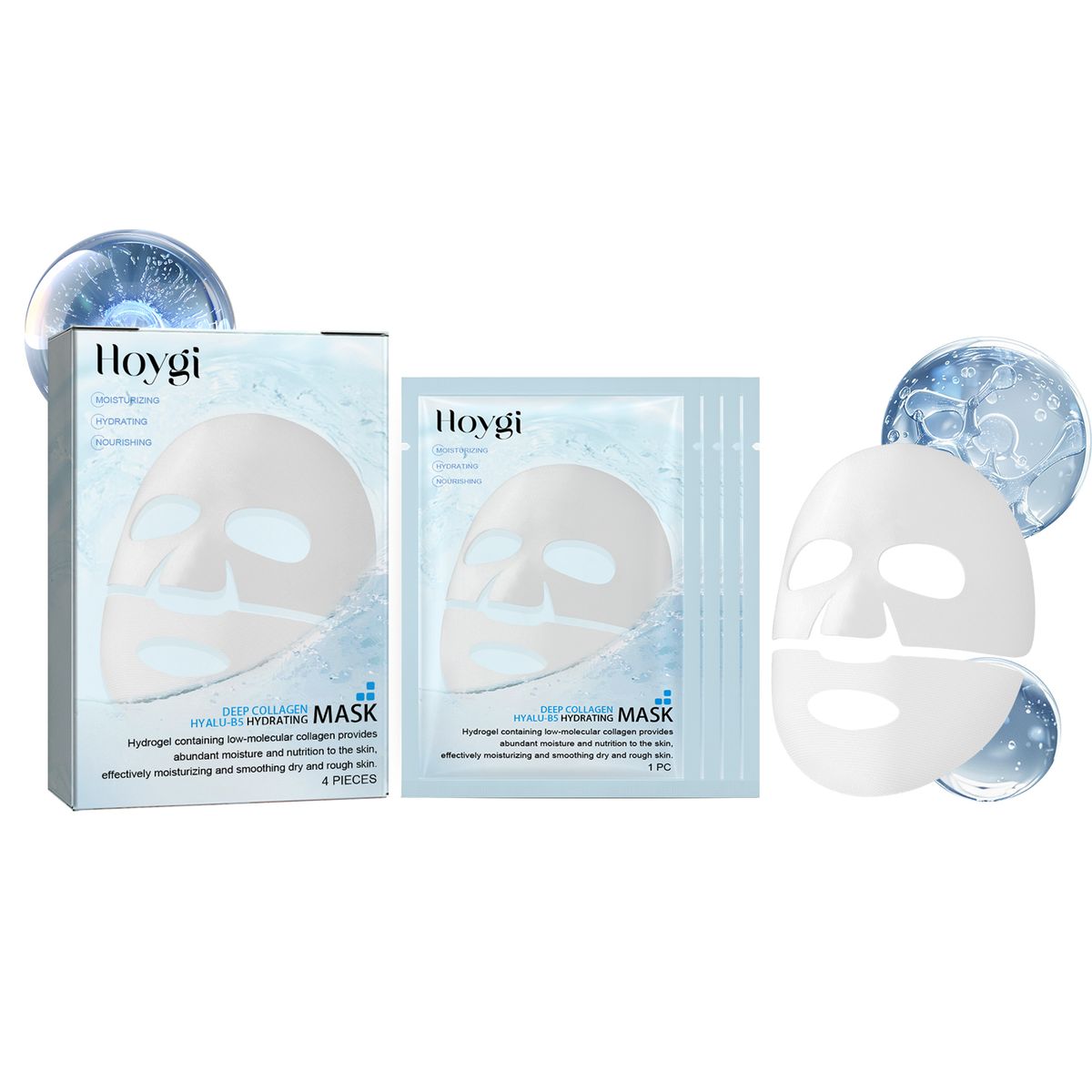 Hoygi Collagen B5 Moisturizing Mask (Box Set) Gently Moisturizes And Hydrates The Facial Skin, Cleanses Pores And Replenishes Moisture_voghion.com