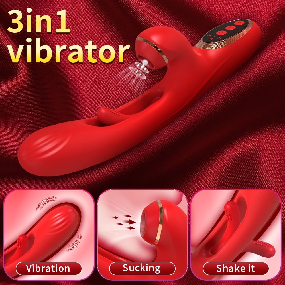 XBONP Clitoral Sucking G Spot Vibrator For Women, Dildo Vibrator Rabbit Vibrator With 10 Flapping 10 Vibration 10 Sucking Modes, Rechargeable Ad_voghion.com