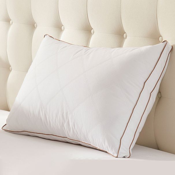 Poduszka z pierza kaczego – oddychająca poduszka z warstwą powietrza i powolnym odkształcaniem (5% puchu kaczego, 95% pierza, 18 x 26 cali, kolor biały, średnia twardość)_voghion.com