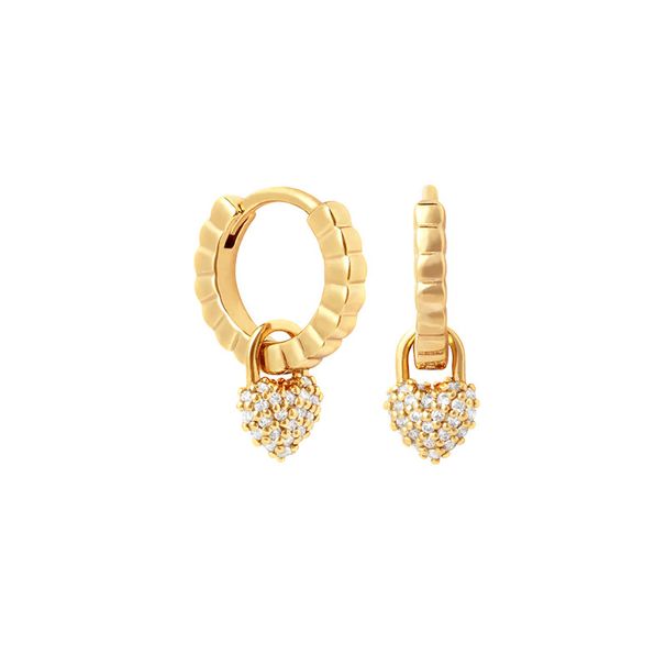 Orecchini da donna in argento S925 con design a nicchia, leggeri, di lusso, di alta qualità, a forma di cuore, con diamanti, dal temperamento dolce e retrò._voghion.com