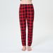 Aluspesu ja ööriided Jõulud kodu vanematele ja lastele pidžaamad musta ja punase värvi sobitamine ruuduline stiil kodu vanematele ja lastele ülikond koduriided hulgimüük_voghion.com