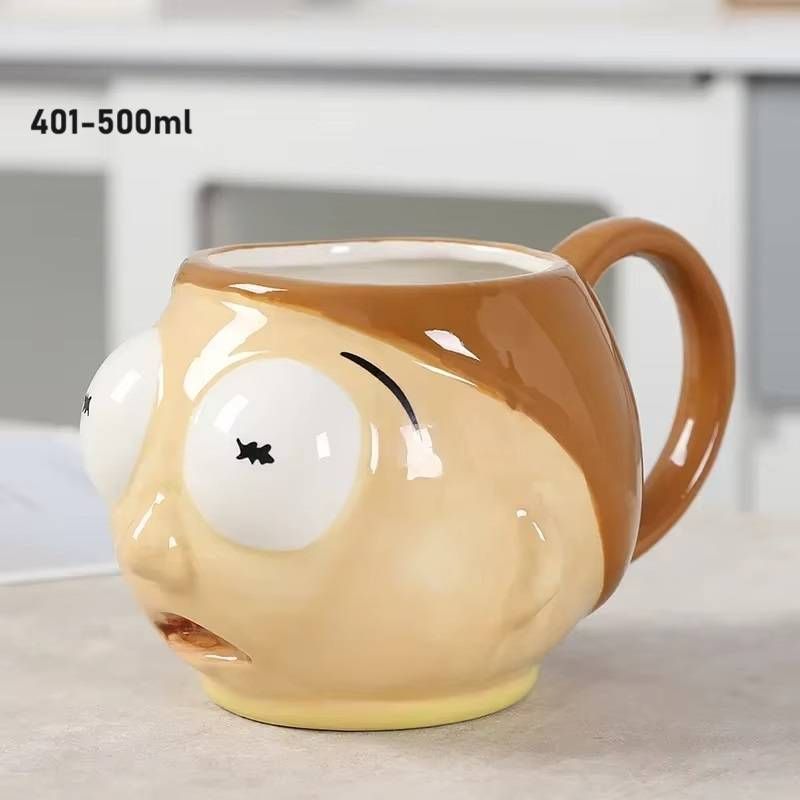 Large Capacity 3D Ceramic Mug for Elderly and Children Creative Coffee Tea Milk Water Cups Kettle Home and Office Drinkware_voghion.com