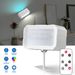 3.94Inch Touch Switch Wall Light, Double-sided Rectangle White Case RGB Wireless Rechargeable Under Cabinet Light (Set Of 1)_voghion.com