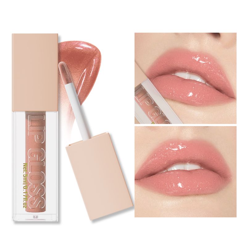 HelloKiss Natural Fine Sparkling Pearl Gloss Lightweight Moisturizing Mirror Glaze Lip Honey_voghion.com