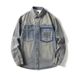 Herrenbekleidung Große Größe Herren Frühling Neues Retro-Jeanshemd Herren Lose Vielseitige bestickte Hemdjacke Herren_voghion.com