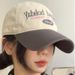 Korean Style Baseball Cap For Women, Face Slimming, Color Blocking, Versatile Soft Top Duckbill Cap, Large Head_voghion.com