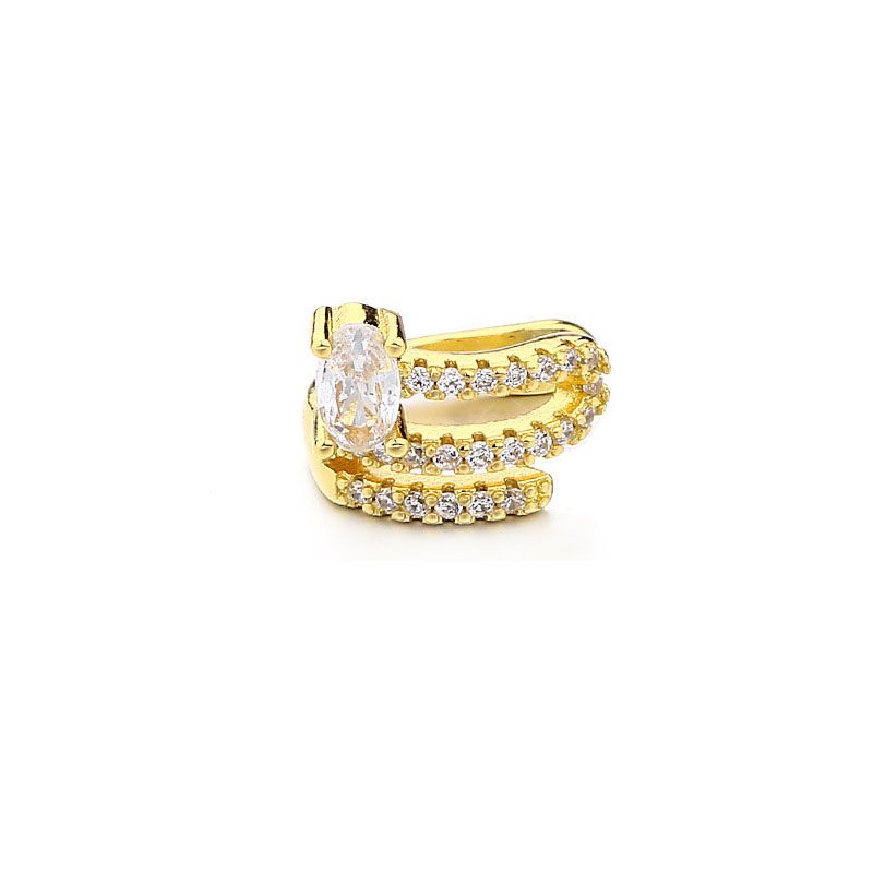 Stamp VENUS Gold Sier Color Earrings for Women Ear clip Girls Zircon Jewelry Birthday Gift  Dropshipping_voghion.com