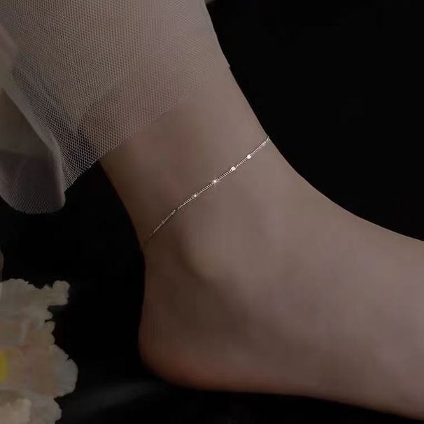 Flashing Anklet For Women, Niche Design, Minimalist Style, Fashionable Internet Celebrity, Simple And Delicate Spacer_voghion.com