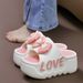 2025 Summer New Thick Bottom Women's High Heels, Home Fashion, Bow Tie Bow Tie, Bathroom Slippers, Can Be Worn Outside In Summer_voghion.com