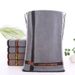 Zestaw ręczników bawełnianych – 32-warstwowe luksusowe ręczniki kąpielowe i do rąk, 34 x 74 cm i 34 x 34 cm, wzór żakardowy i w paski, do hoteli i siłowni (szary/brązowy)_voghion.com