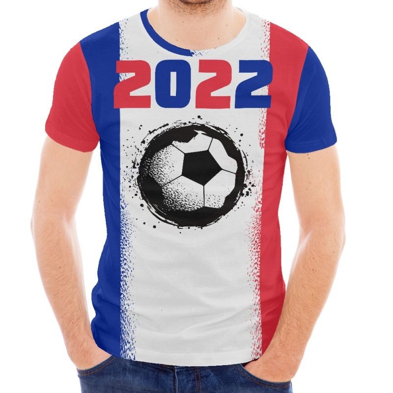 Men's round neck T-shirt Qatar World Cup printed short sleeved essential top for football fans_voghion.com