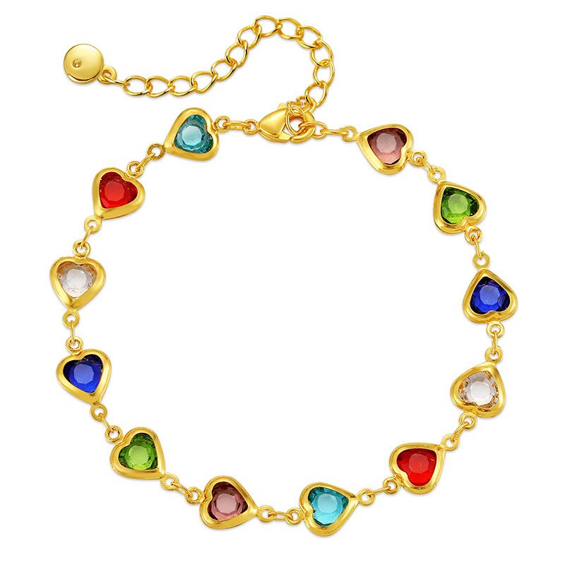 Spezialisiert auf bonbonfarbene Glasperlen, handgefertigte süße Armbänder, ethnischer Stil, K-plattiertes Armband_voghion.com