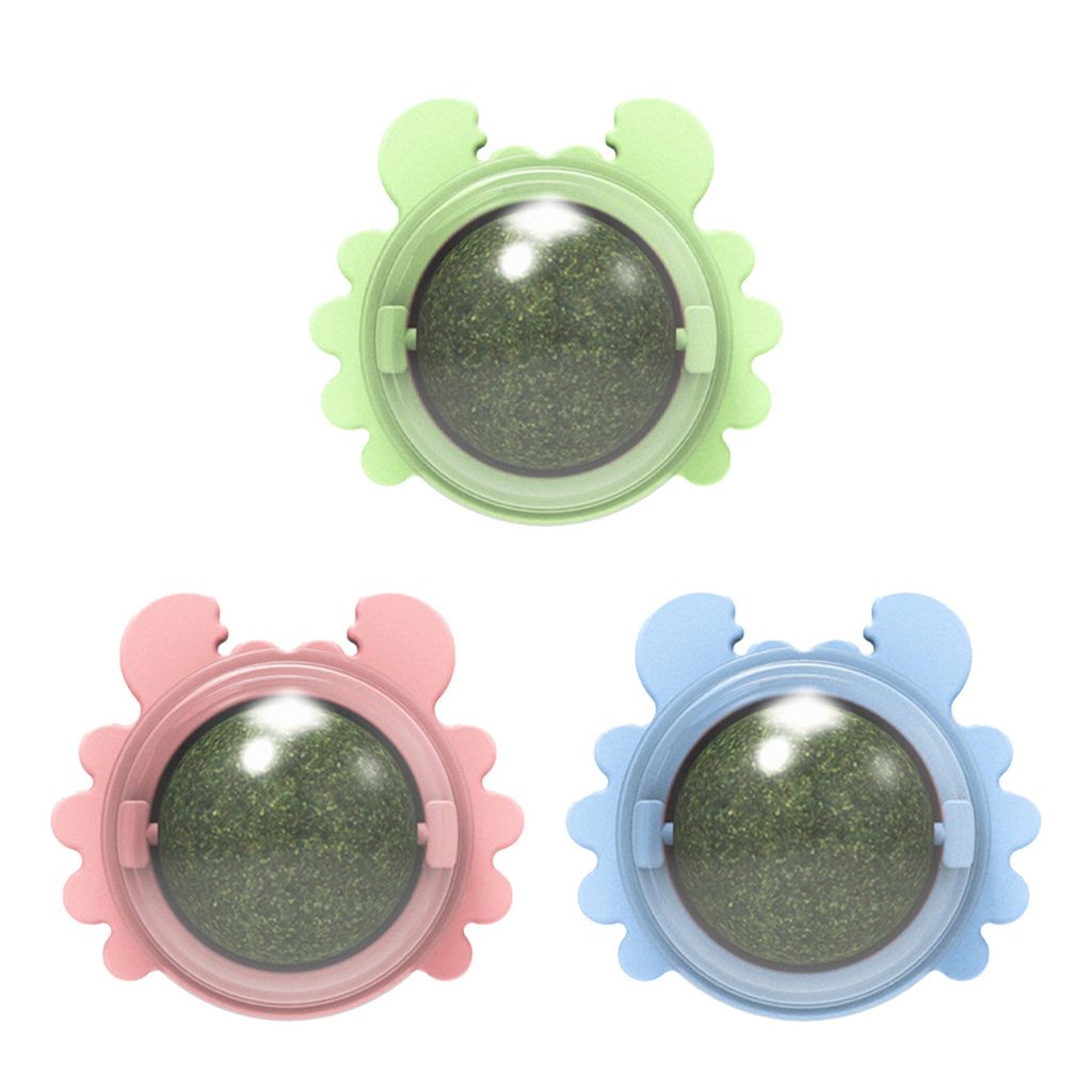 3 peças/conjunto para brinquedos de catnip para gatos com tampa brinquedo interativo para limpeza dos dentes bola de hortelã_voghion.com