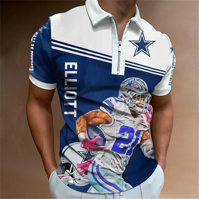 New summer men's golf shirt short sleeve casual fashion open collar shirt short sleeve comfortable breathable T-shirt_voghion.com
