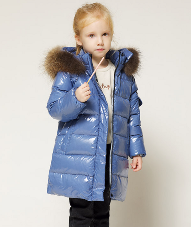 [LittleExplorer] Kids' Parka - Long Down Coat With Fox Fur Trim | Winter Warm Outerwear_voghion.com