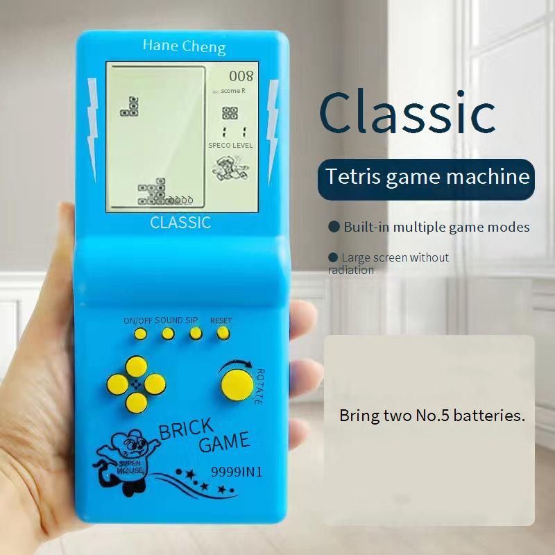 Video Game Consoles Educational Tetris Game Console Toy Children's Nostalgic Handheld Retro Handheld Childhood Student Gift_voghion.com