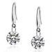 Fine Jewelry Dangle Drop Earrings 100% Genuine Real 925 Sterling Silver Austrian Crystal Fashion Costume Eearrings_voghion.com