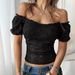 2025 Frühling Sommer Sexy Aushöhlen Crop Top Slim Fit Off-Shoulder Spitzenbluse Damenbekleidung_voghion.com