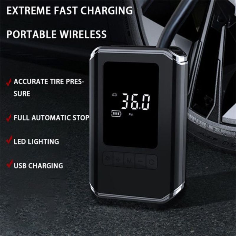 4 Digital Bank: Tire Used Be Car Tire Air Can Lighting Power Mini Inflator A LED A Display Air LED Compressor Use Compressor As_voghion.com