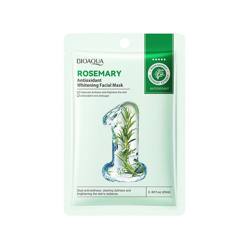 Mask BIOAOUA Rosemary Anti-Wrinkle Nourishing Brightening Mask 25g * 1 Piece, Hydrating And Moisturizing_voghion.com