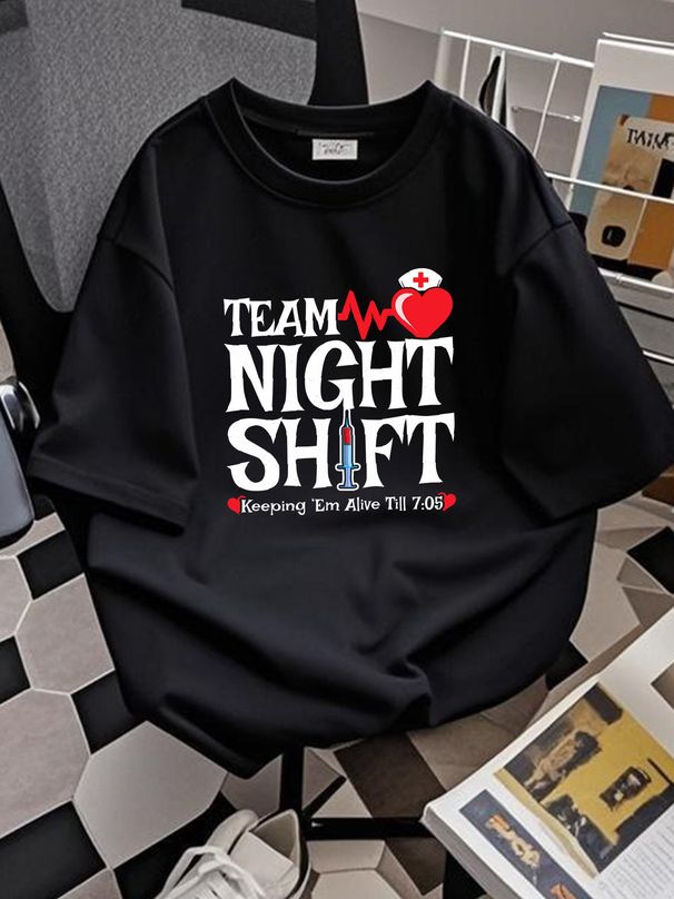 Équipe de nuit - Sac à dos grande capacité pour infirmière de nuit, imprimé, unisexe, souple, extensible, élégant, confortable, style streetwear, polyvalent_voghion.com