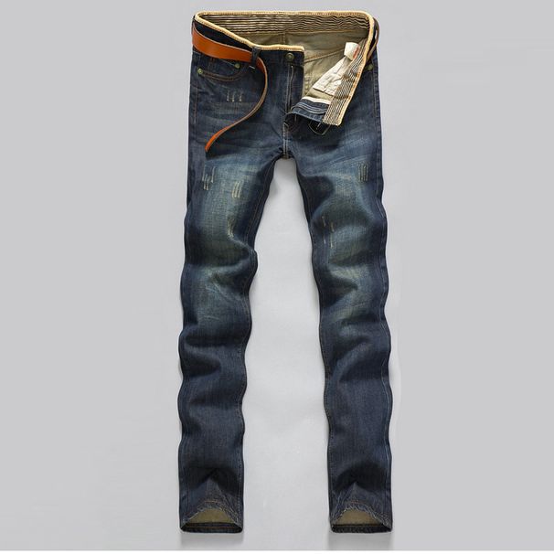 Herrenbekleidung Frühling und Herbst Jeans Herren Slim Straight Casual Pants Denim Lange Hosen_voghion.com