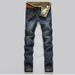 Herrenbekleidung Frühling und Herbst Jeans Herren Slim Straight Casual Pants Denim Lange Hosen_voghion.com