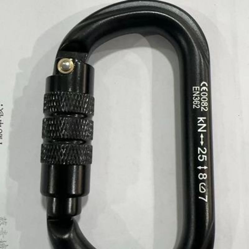 Outdoor Spring Main Automatic Carabiner Heavy-Duty Safety Climbing Quick-Descent Equipment Lock_voghion.com