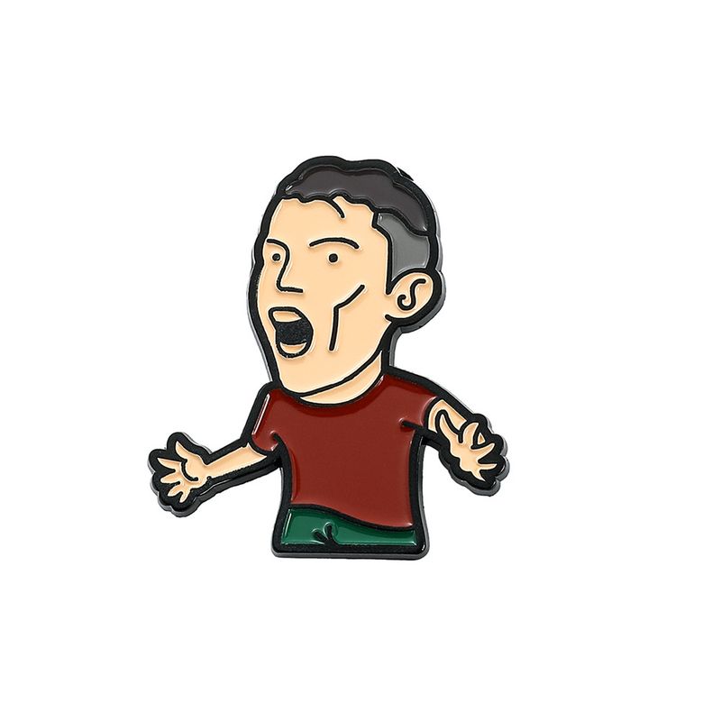 Futbol broş karikatür yıldız karakteri periferik metal rozet fan kişiselleştirilmiş dekorasyon_voghion.com