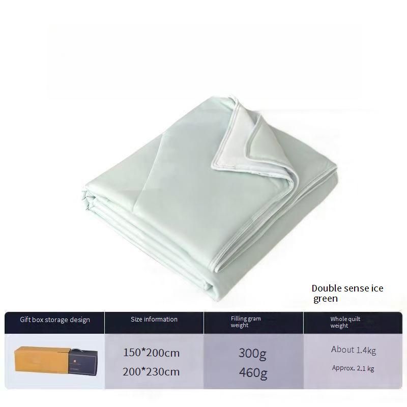 Summer Cooling Blanket - Dual-Side Ice Silk Fabric, Machine Washable, Deep Sleep Technology (Single/Double Size, Air Conditioner Quilt)_voghion.com