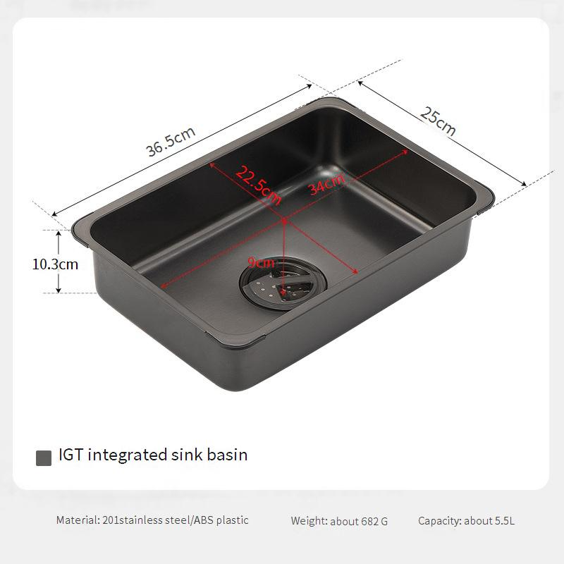 Portable Camping Sink - Large Capacity Stainless Steel Dish Rack & Water Storage (Foldable Design For Outdoor Kitchen & Dishwashing)​_voghion.com