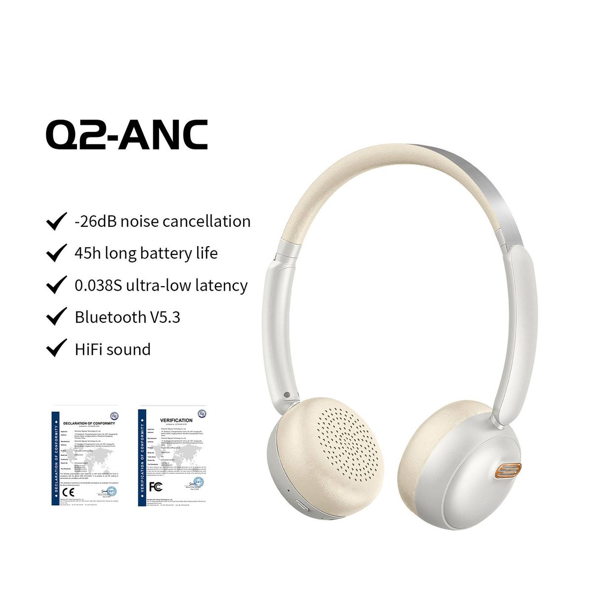 Q2 ANC Bluetooth Headphones: 45H Playtime, Surround Sound, Ultra-Light_voghion.com