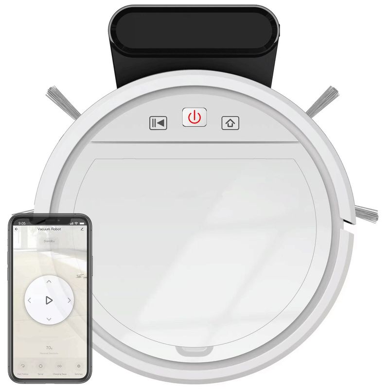 robot de măturat dedicat conectat la telecomandă de reîncărcare automată cu control vocal al telefonului mobil_voghion.com