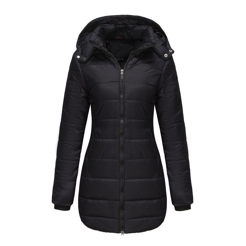 La giacca imbottita in cotone impermeabile da donna può essere rimossa con il cappuccio a maniche lunghe per superare la giacca imbottita in cotone con cappotto caldo autunnale e invernale_voghion.com