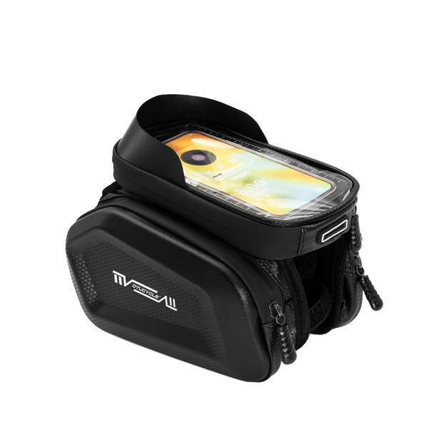DTUCYCLE Mountain Bike Front Beam EVA Hard Shell Double-Sided Touchscreen Waterproof Phone Top Tube Saddle Bag_voghion.com